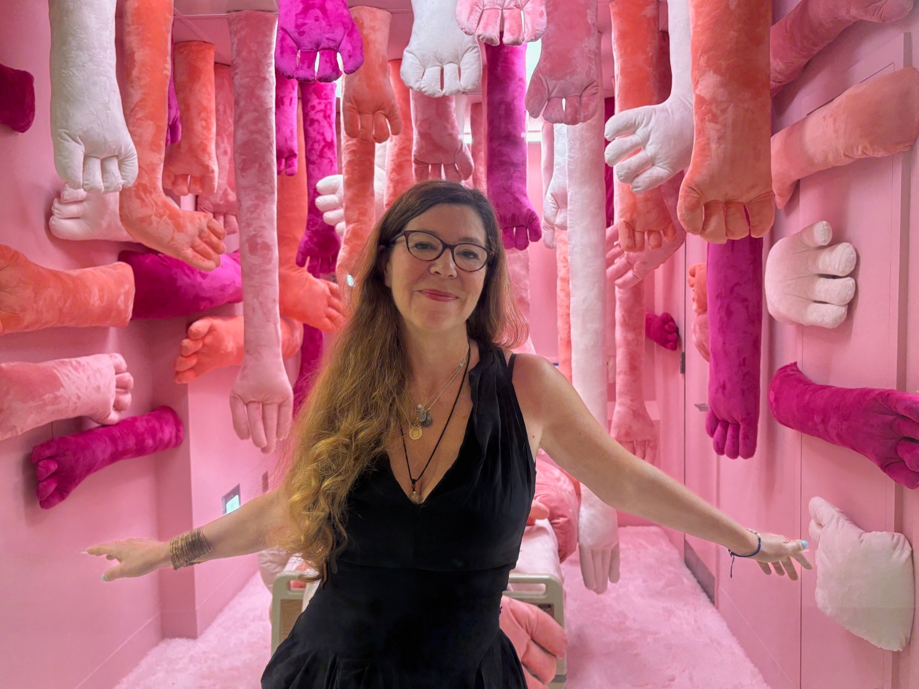 Nathalie Auzépy inside her BIG HUG installation