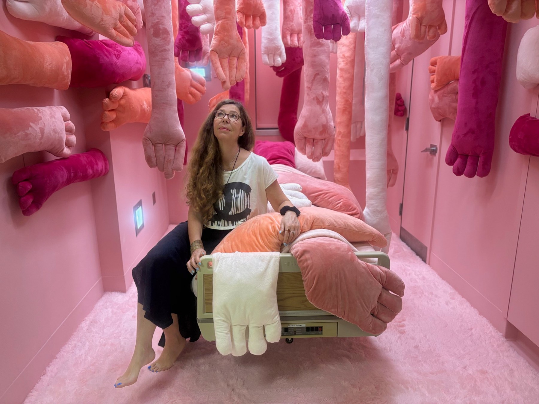 Nathalie Auzépy seated inside The Hug Room in Los Angeles
