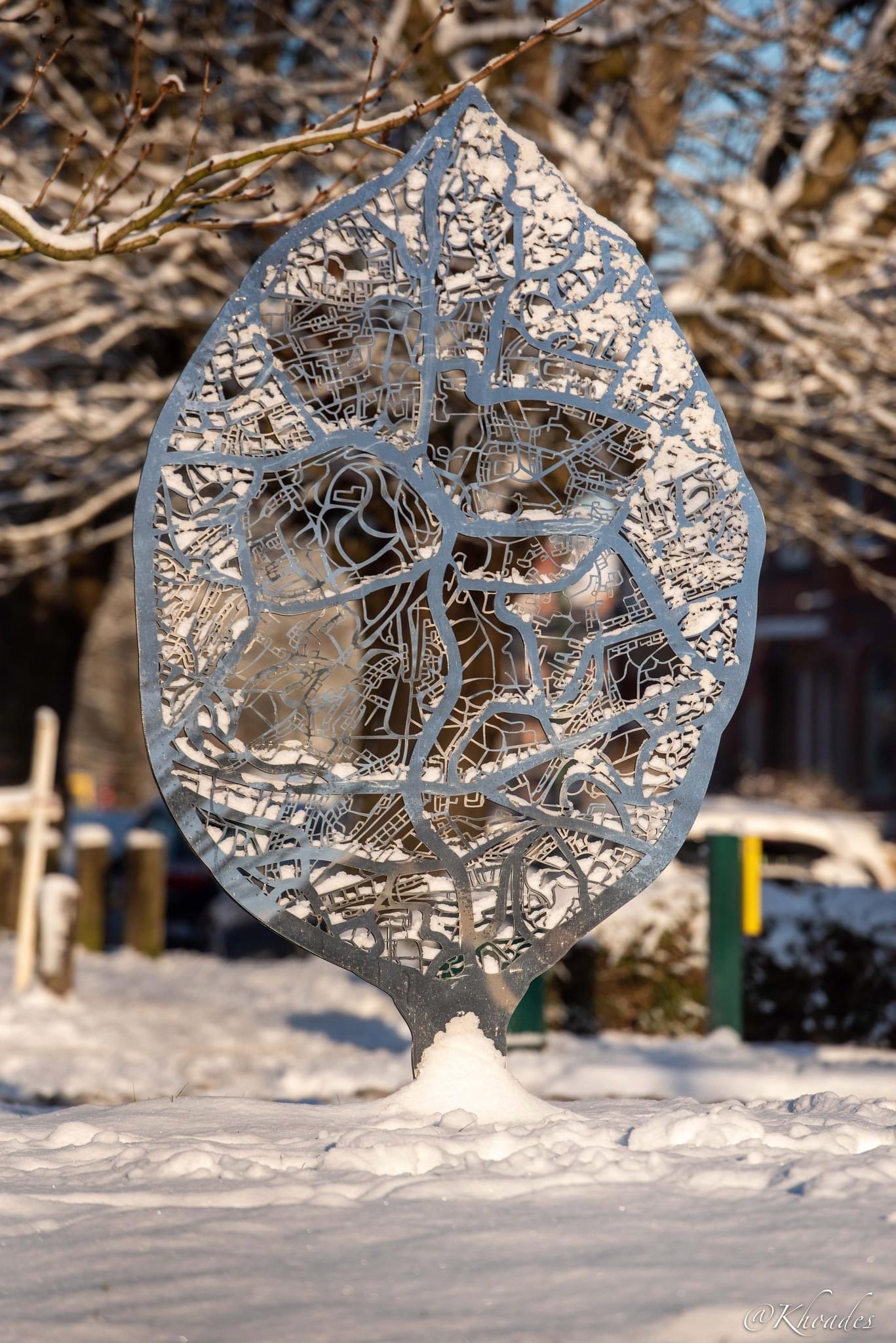 Feuille de Ville Woluwe-Saint-Lambert in winter