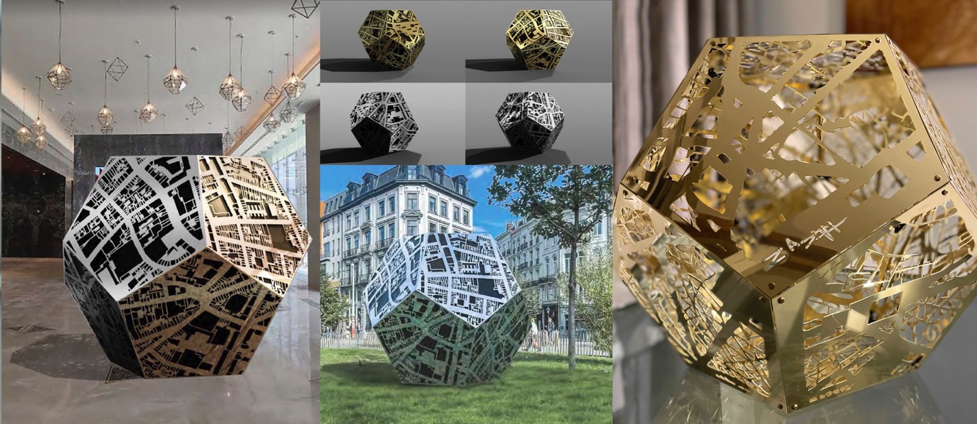 Dodecahedron scale and finish studies
