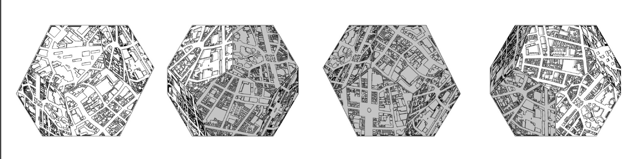 Cartographic face studies for The Dodecahedron
